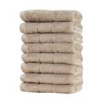 Aston & Arden Color Block Towels Turkish Towels - washcloth, Hummus