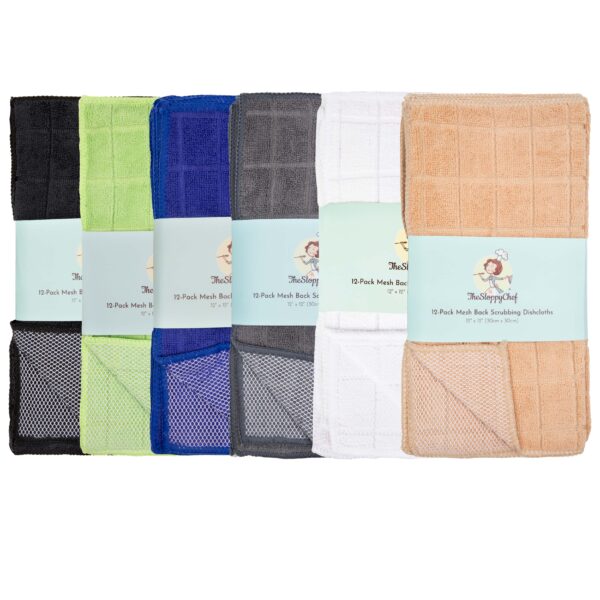The Sloppy Chef 12-Pack Mesh Backed Dishcloths