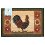 New Sloppy Chef Printed Nylon Rugs - Rooster, 18x30