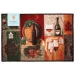 New Sloppy Chef Printed Nylon Rugs - New Wine Bottles, 18x30