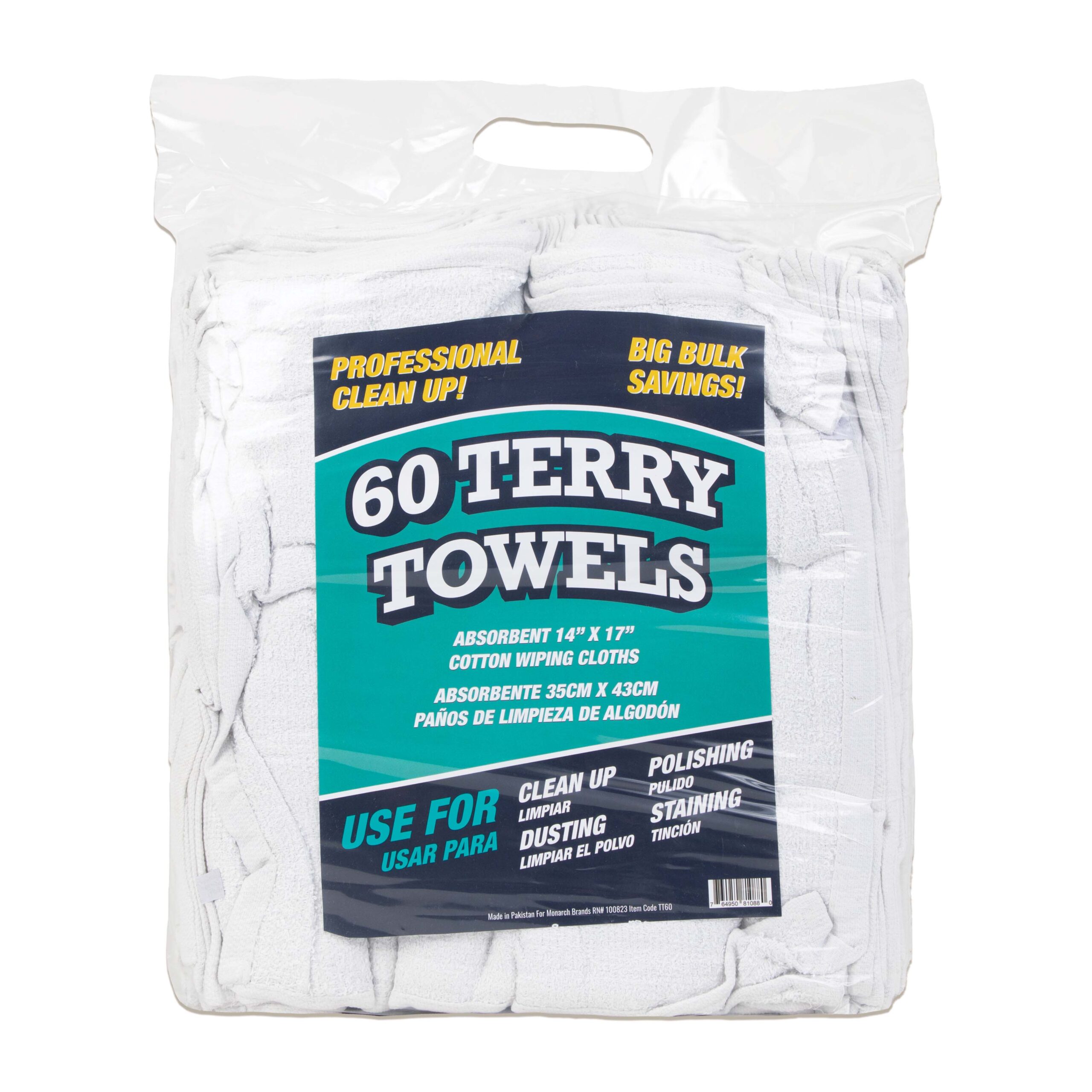 Terry Cloth Towels, Set of 60