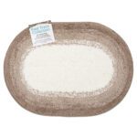 Oval Microfiber "Fast Track" Rugs - Linen, 17x24
