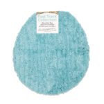 Oval Microfiber "Fast Track" Rugs - Aqua, Lid-18x18