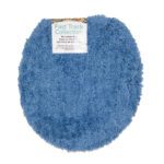 Oval Microfiber "Fast Track" Rugs - Blue, Lid-18x18