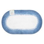 Oval Microfiber "Fast Track" Rugs - Blue, 20x34