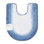 Oval Microfiber "Fast Track" Rugs - Blue, Contour-20x24