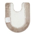Oval Microfiber "Fast Track" Rugs - Linen, Contour-20x24