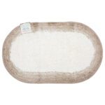 Oval Microfiber "Fast Track" Rugs - Linen, 24x40