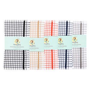 Sloppy Chef Herringbone Kitchen Tea Towels - (Pack of 12) 100% Cotton  Dishcloth, Absorbent, Quick Dry Dish Drying Towel, 15 x 25 in - ShopStyle