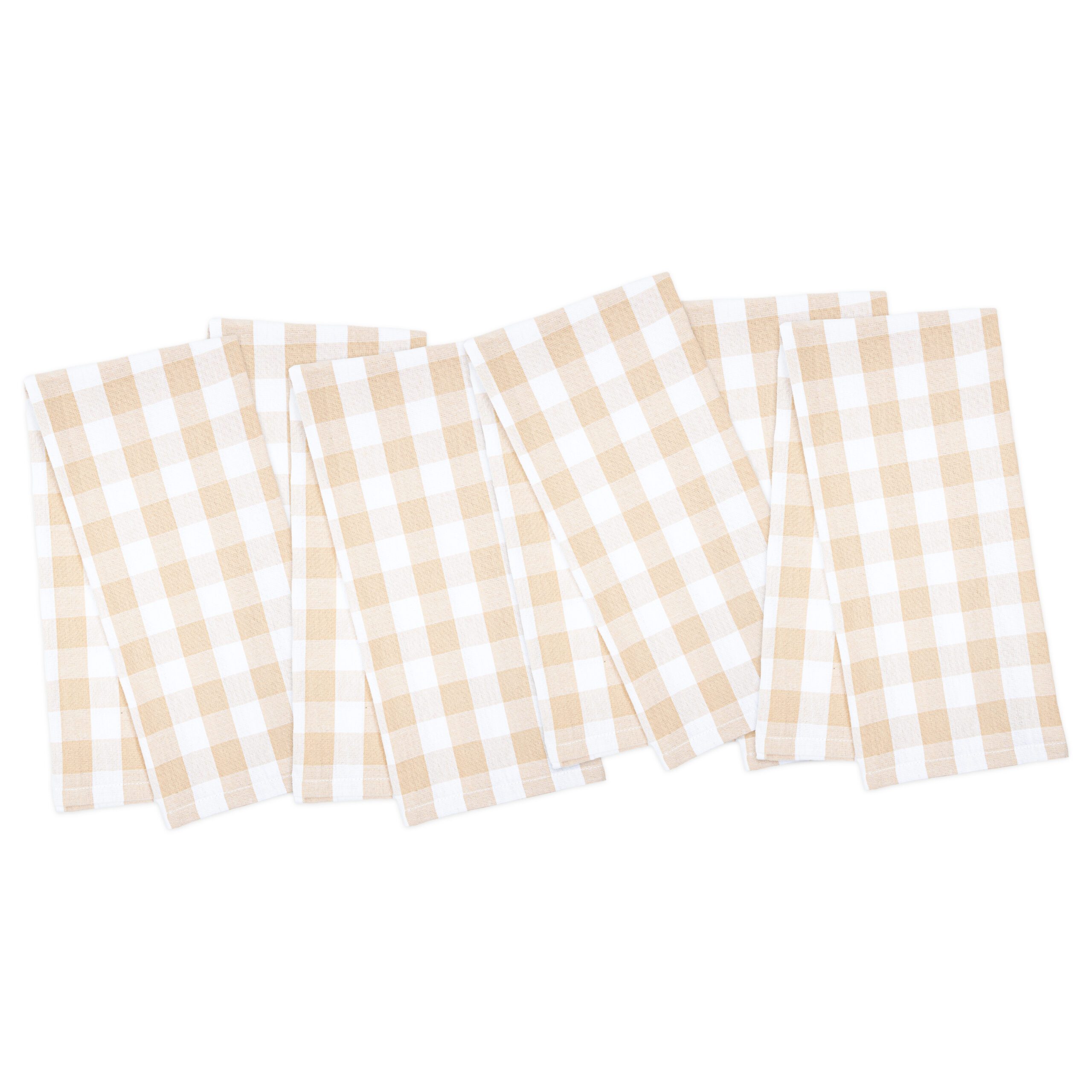 Arkwright LLC 6 Pack of Buffalo Plaid Kitchen Towels - 20 x 30 inches