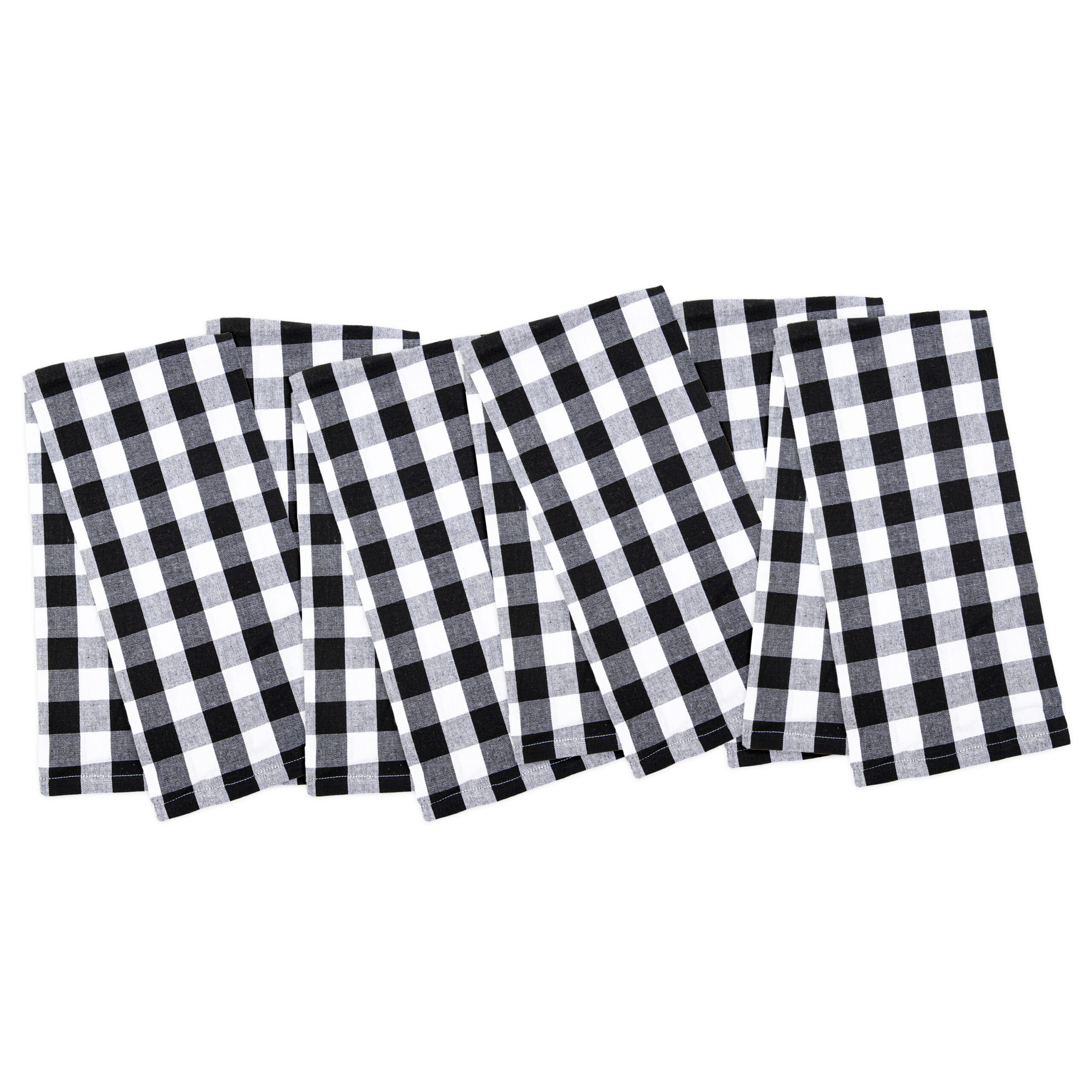 The Sloppy Chef 6-Pack Flat Woven Buffalo Plaid Kitchen Towels - Arkwright  Home