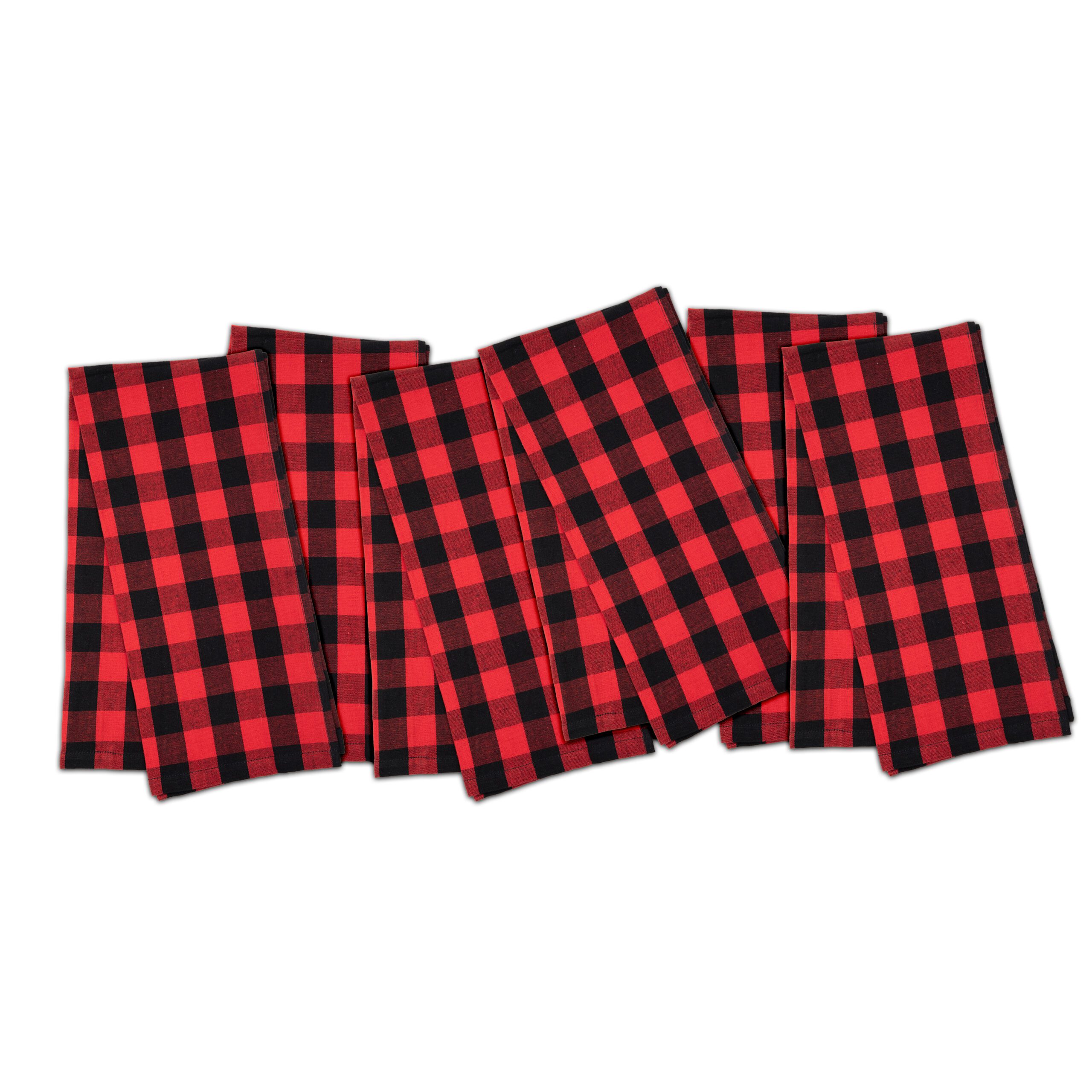 The Sloppy Chef 6-Pack Flat Woven Buffalo Plaid Kitchen Towels - Arkwright  Home