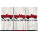 The Sloppy Chef 2-Pack Red Truck Kitchen Towels - 16x24