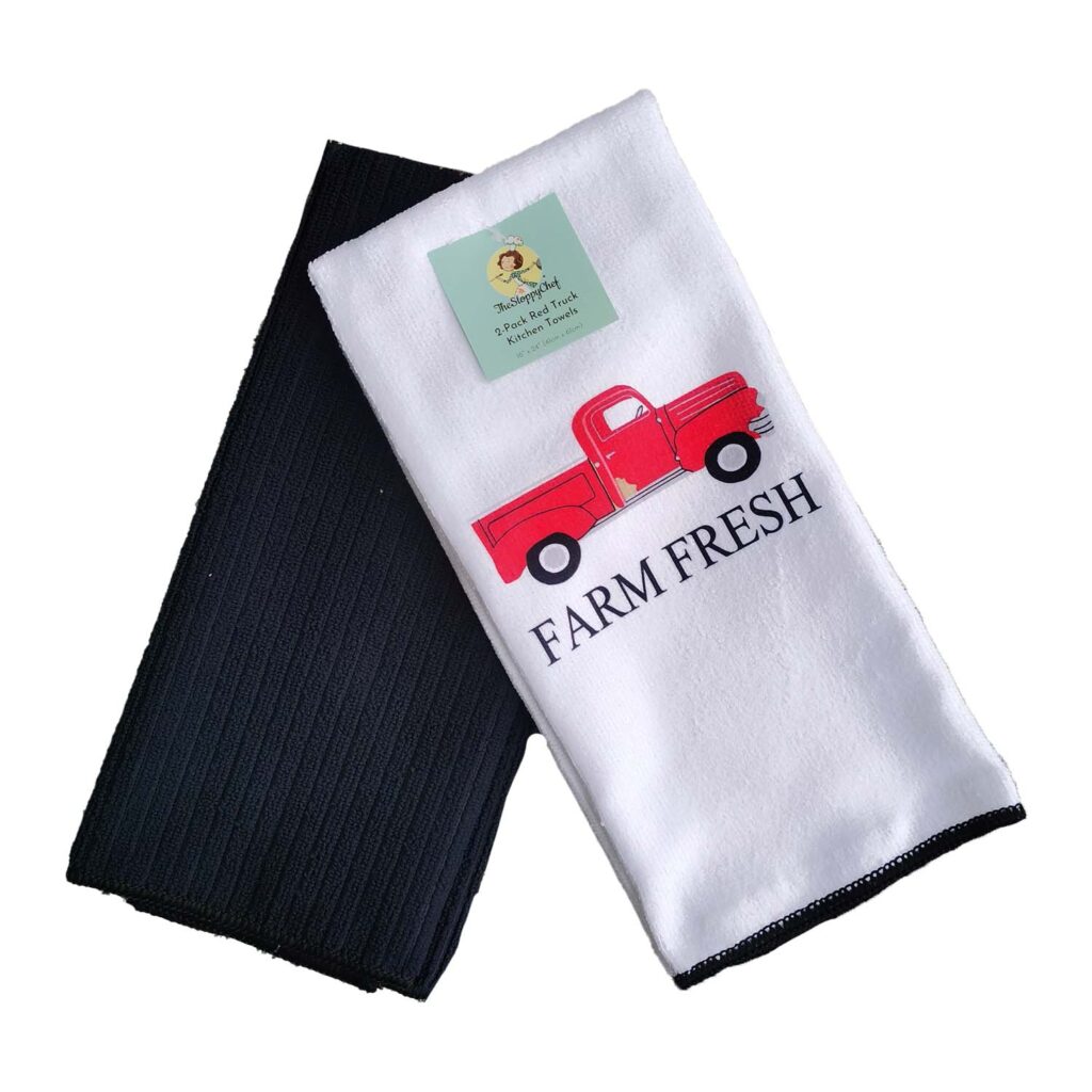2Pack Sloppy Chef Red Truck Kitchen Towels Arkwright Home