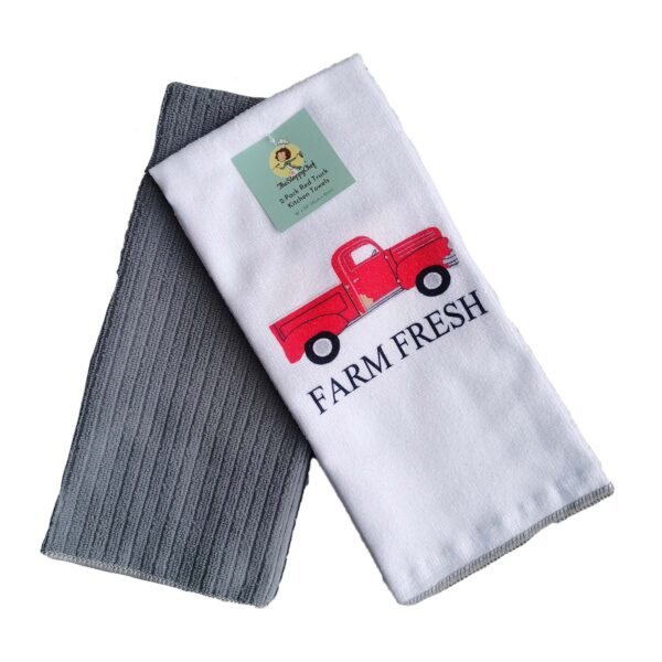 2-Pack Sloppy Chef Red Truck Kitchen Towels