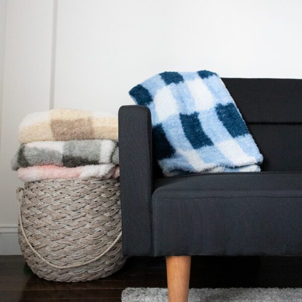 Picnic Check Soft Printed Sherpa Throws