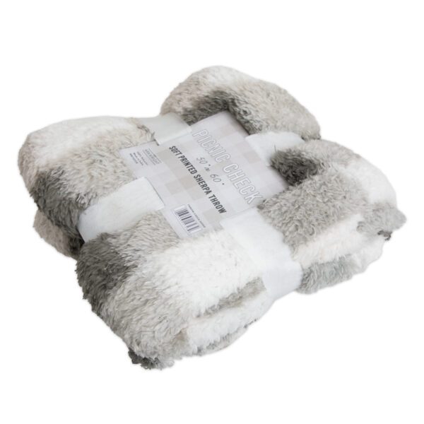 Picnic Check Soft Printed Sherpa Throws