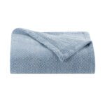 Aston & Arden Chenille Blankets - Blue, Throw