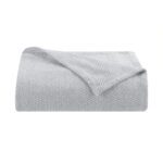 Aston & Arden Chenille Blankets - Light Grey, TWIN
