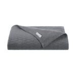 Aston & Arden Tencel & Cotton Blankets - Charcoal, Throw