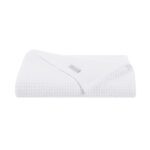 Aston & Arden Haryana Waffle Weave Blankets - White, Throw