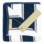 Aston & Arden Resort Towel - Navy/Grey