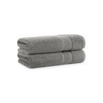 Aston & Arden Aegean Eco-Friendly Recycled Cotton Collection - bath towel, Dark Grey