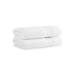 Aston & Arden Aegean Eco-Friendly Recycled Cotton Collection - bath towel, White