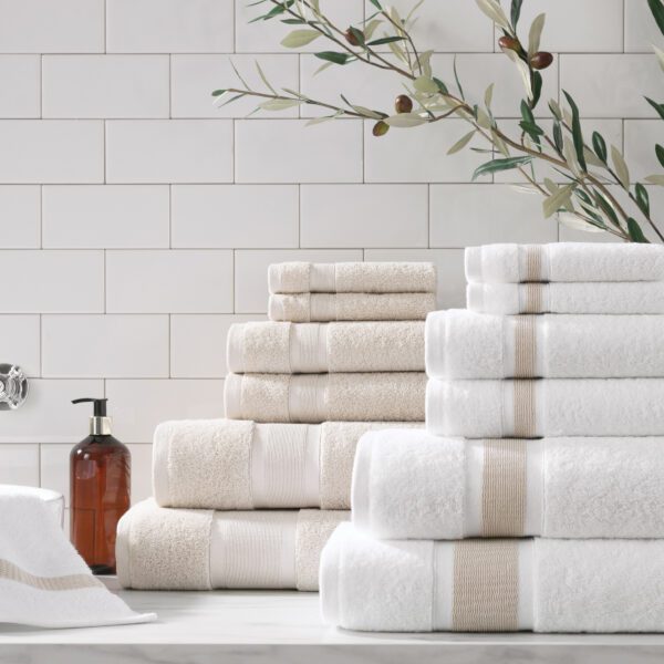 Aston & Arden Aegean Terry Bath Towels - (Set of 2) Ringspun