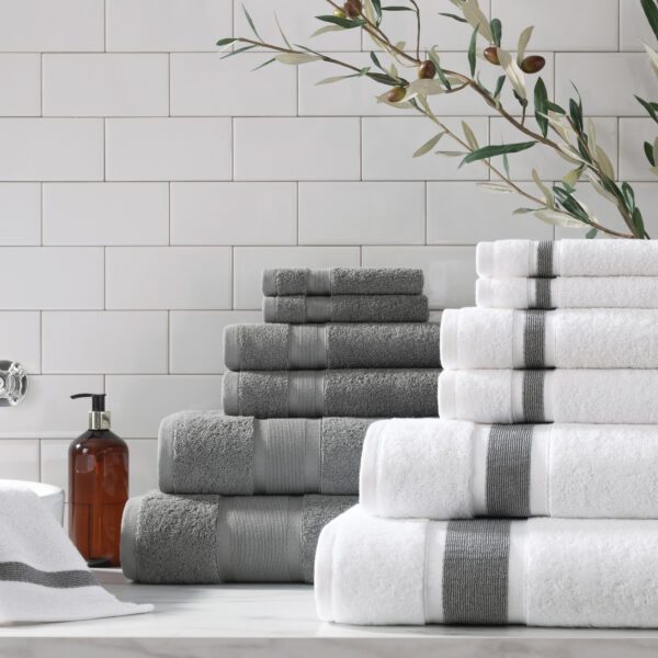 Aston & Arden White Turkish Luxury Hand Towels for Bathroom (600