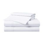 Aston & Arden 100% Cotton Sateen Sheet Sets - FULL, White