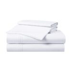 Aston & Arden 100% Cotton Sateen Sheet Sets - TWIN, White