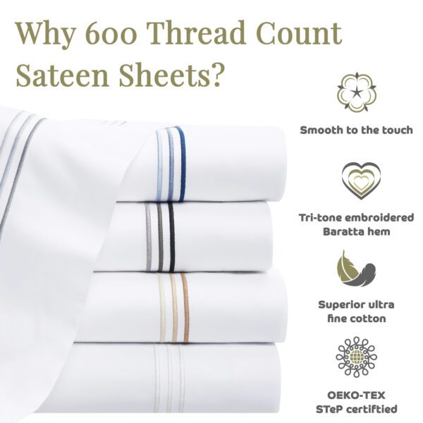 Aston & Arden 100% Cotton Sateen Sheet Sets