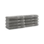 Aston & Arden Aegean Eco-Friendly Recycled Cotton Collection - washcloth, Dark Grey