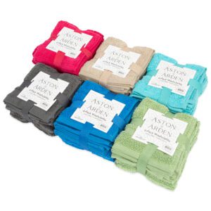 Campbell Ramsay Washcloth Sets, 6-Pack Sets, Cotton, 12x12 in