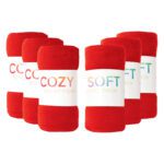 Polar Fleece Throws By Color - Red