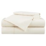 Aston & Arden Linen & Tencel Sheet Sets - Cream, CAL KING