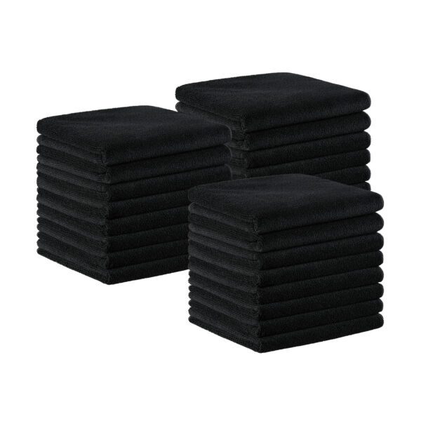12-Pack Microfiber Terry Bleach-Resistant Salon Towels