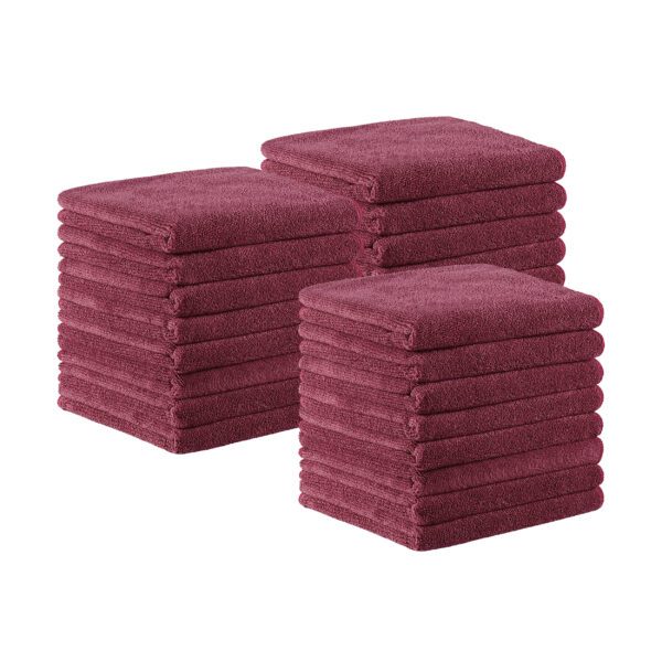12-Pack Microfiber Terry Bleach-Resistant Salon Towels