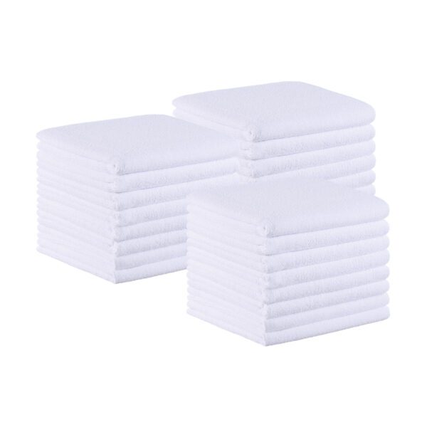 12-Pack Microfiber Terry Bleach-Resistant Salon Towels