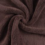 5-Pack Coral Fleece Bleach-Resistant Salon Towels - Brown