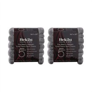 5-Pack Coral Fleece Bleach-Resistant Salon Towels