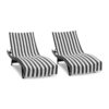 California Cabana Chaise Lounge Covers - Black