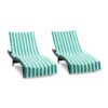 California Cabana Chaise Lounge Covers - Green