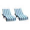 Cabo Cabana Chaise Lounge Covers - Tropical Breeze/Skydive Blue
