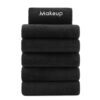 3-Pack Coral Fleece Makeup Removal Washcloths - Black, 11x17