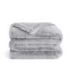 Aston & Arden Faux Fur Throws - Grey